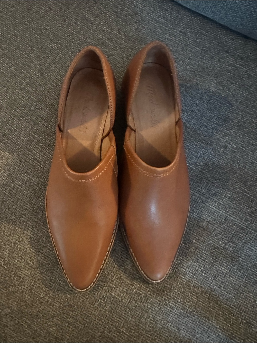 Women's Madewell Brady Low Cut Boot Western Block Heel Slip-On Shoes - Picture 2 of 5